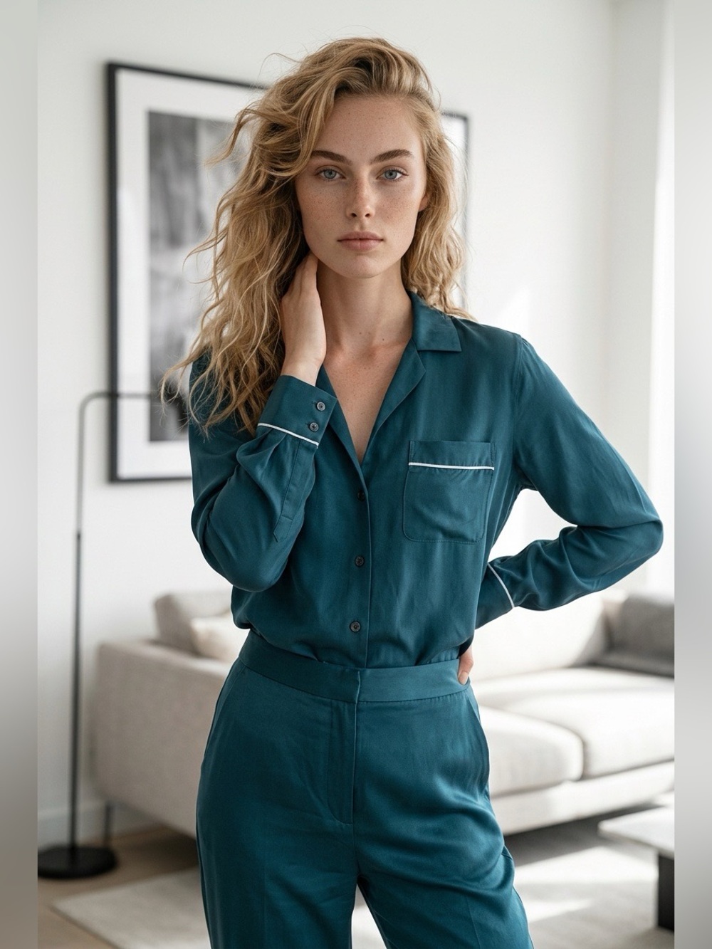 Equipment Femme Silk Shirt, Size M